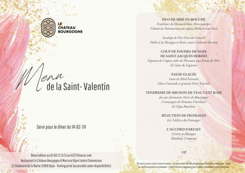 Menu Saint Valentin